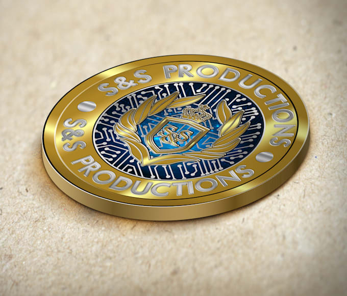 design realistic cryptocurrency logo
