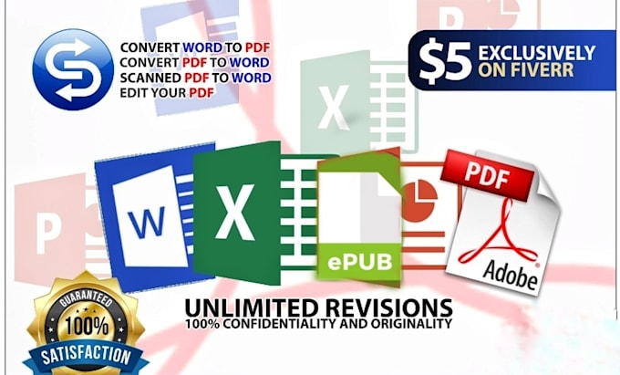 convert PDF to epub, word, excel