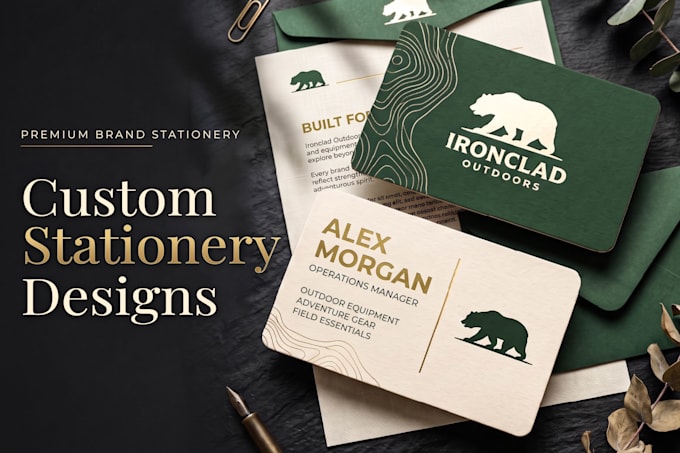 create business card design, letterhead and stationery