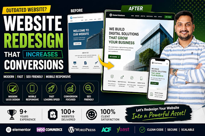 do wordpress website design redesign and development