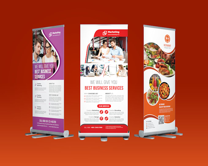 design a roll up banner