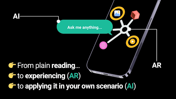 create ar with ai learning experience with dashboard and analytics