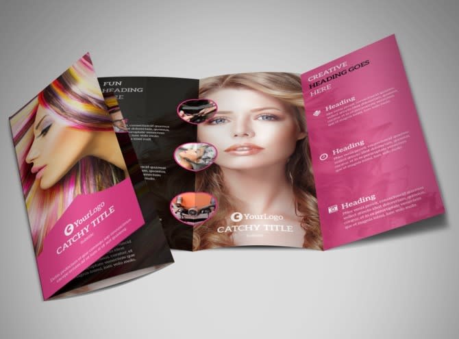design professional beauty salon, spa menu, and brochure