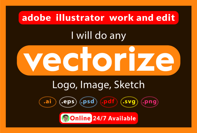 Hire a freelancer to do vector tracing logo image sketch using adobe illustrator work