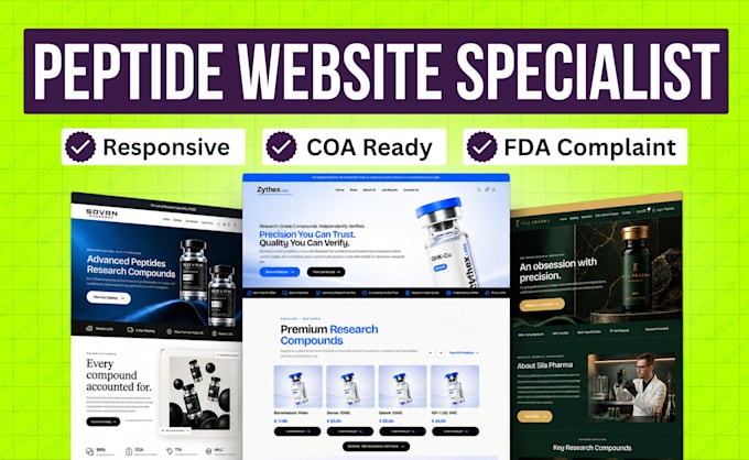 build fda compliant peptide website, research peptide store using woocommerce