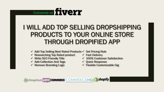 I will add top selling dropship products to your shopify using dropified app