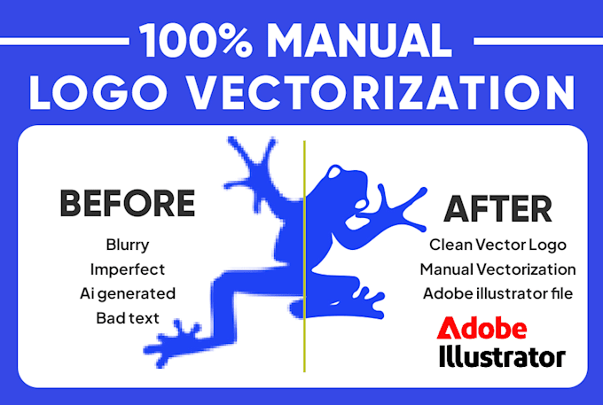 vectorize and convert ai generated logo design manually