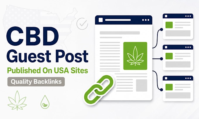 write and publish USA cbd blog guest post with SEO backlink services