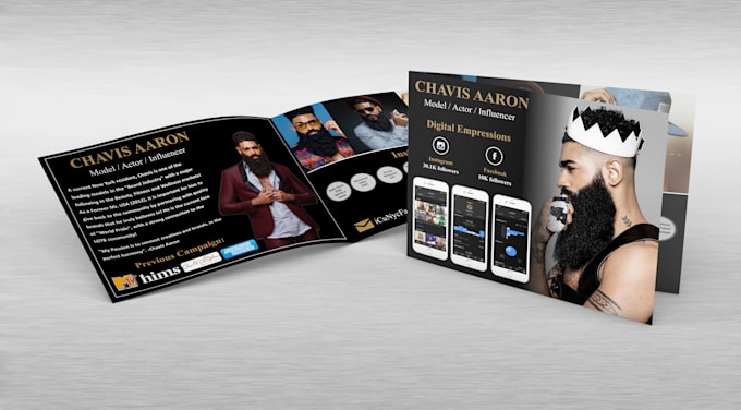 design professional blogger press kit, influencer kit, epk