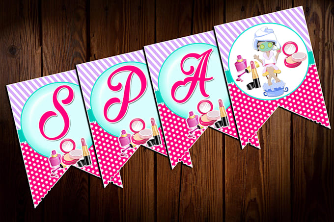 make printable customized banner or pennant for your event