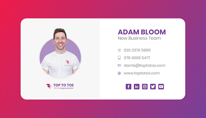 design a professional email signature