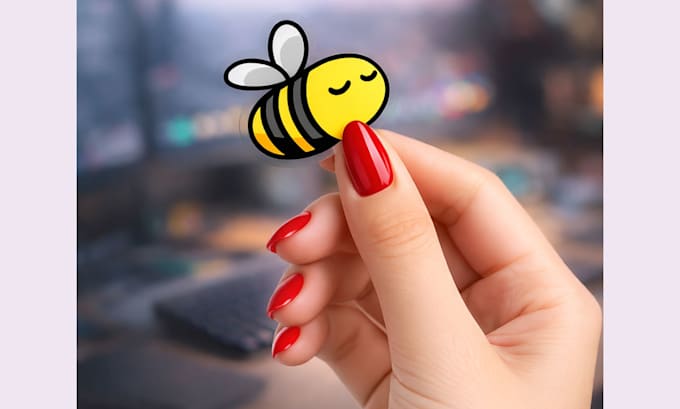 design a set of custom simple hand drawn clipart stickers
