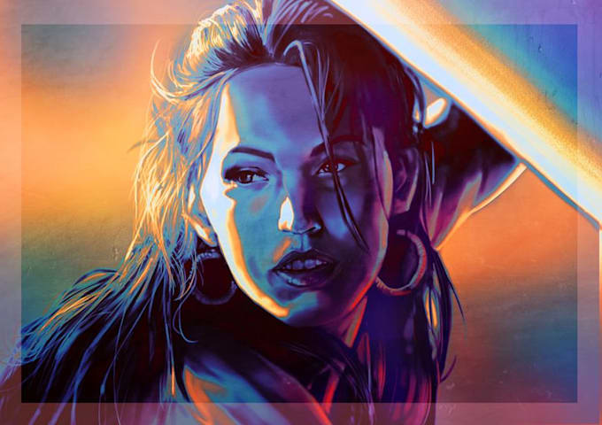 create digital painter illustration