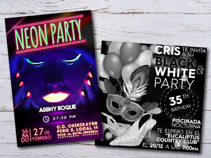 do simple and great adult party or event invitations