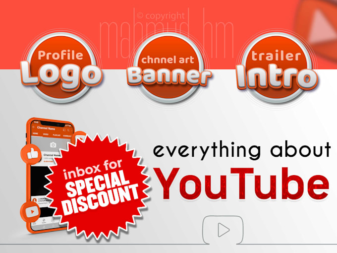 create setup youtube channel with logo, banner, intro,outro