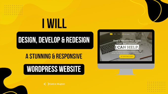 design, develop, or redesign a stunning wordpress website
