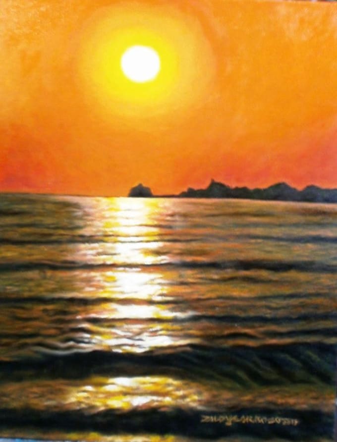 Sell Sunset Oil Painting By Zaldy0620