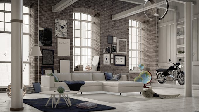 do realistic interior rendering and walkthrough