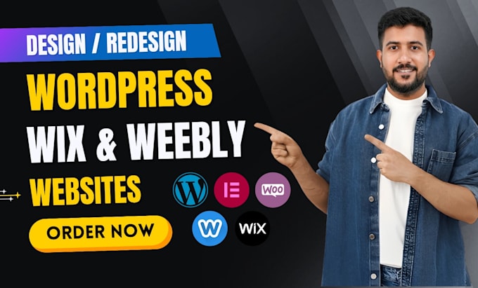 design and redesign wix website, wordpress website or weebly website