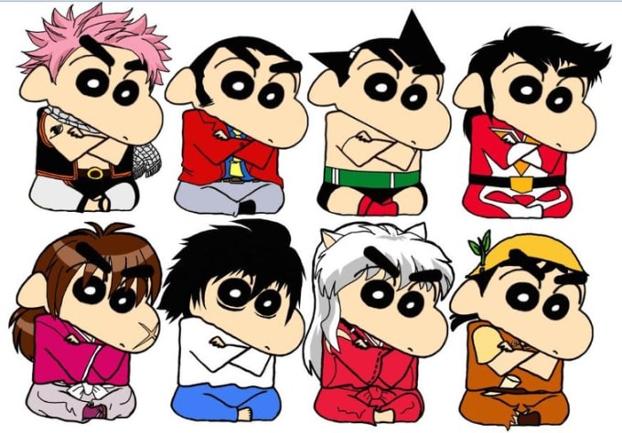 How to draw Shinchan and his Family || Easy drawing || Shinchan - YouTube
