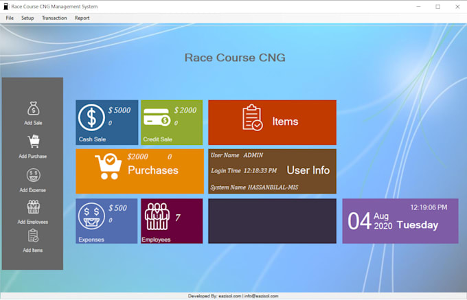 customized dashboard desktop application