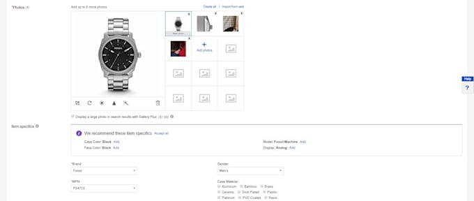 do products listing on ebay using zik analytics and turbo