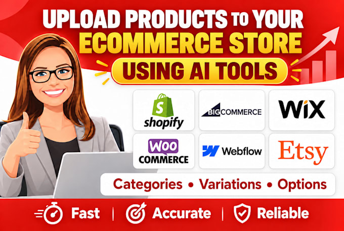add products to bigcommerce with categories variations and options using ai tool