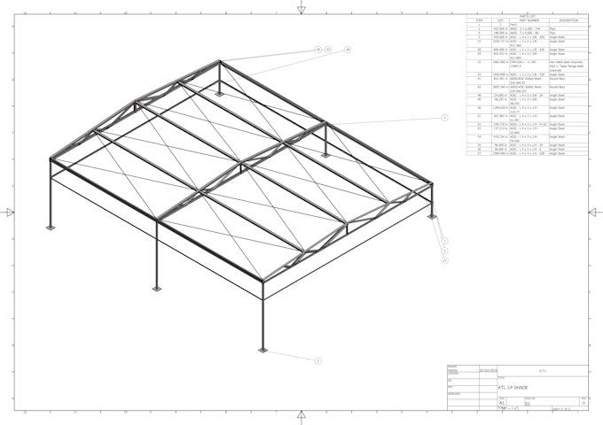 make 2d technical drawings for manufacturing