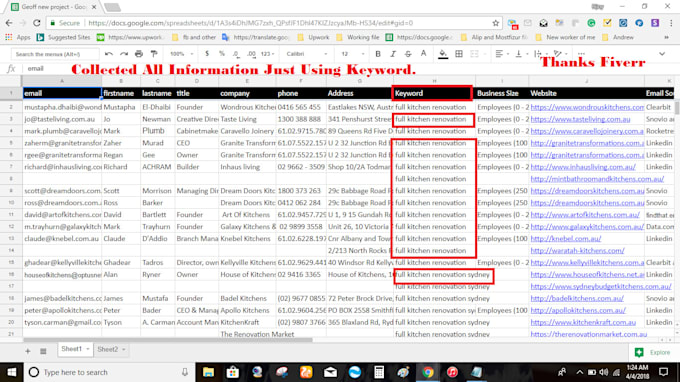 do perfect web research, data mining, linkedin, data entry