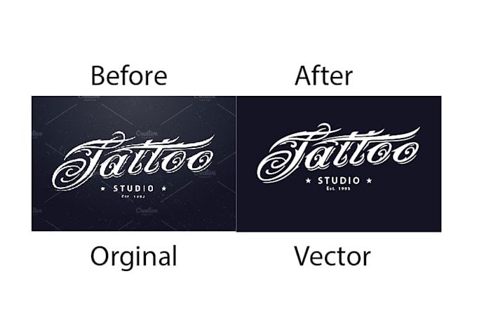 convert low quality image or logo  to high quality vector