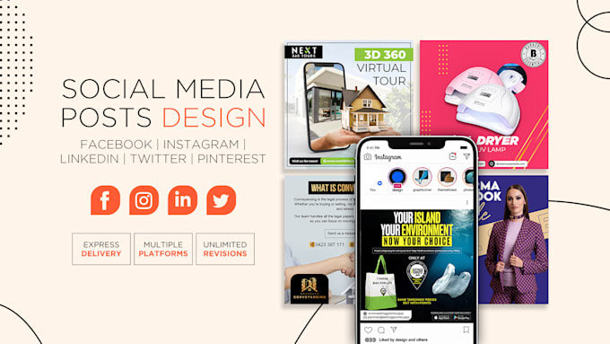 design attractive social media posts that tailored to your brand