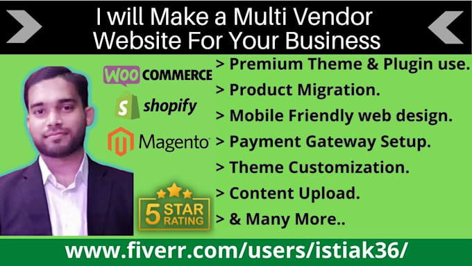 make a multi vendor ecommerce marketplace website for you