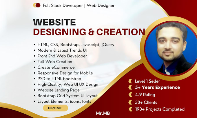 build a front end responsive website with HTML CSS js