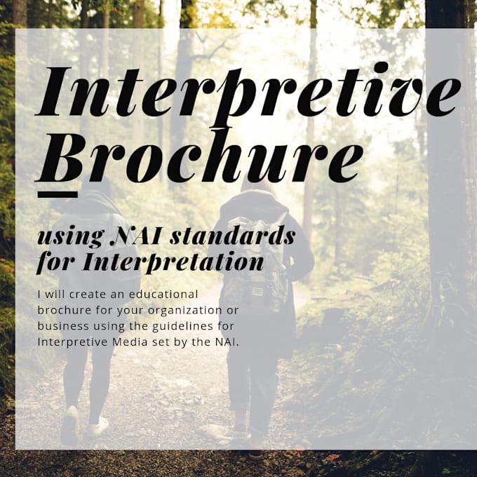 Create an interpretive brochure for you or your organization by ...