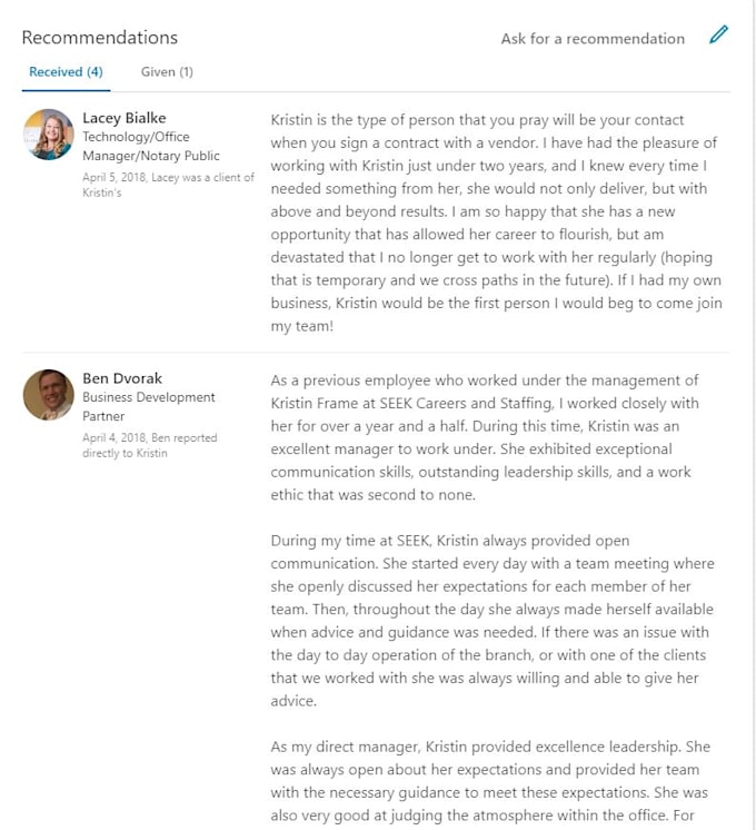 Provide A Cover Letter Resume And Linkedin Profile By Kframe1717