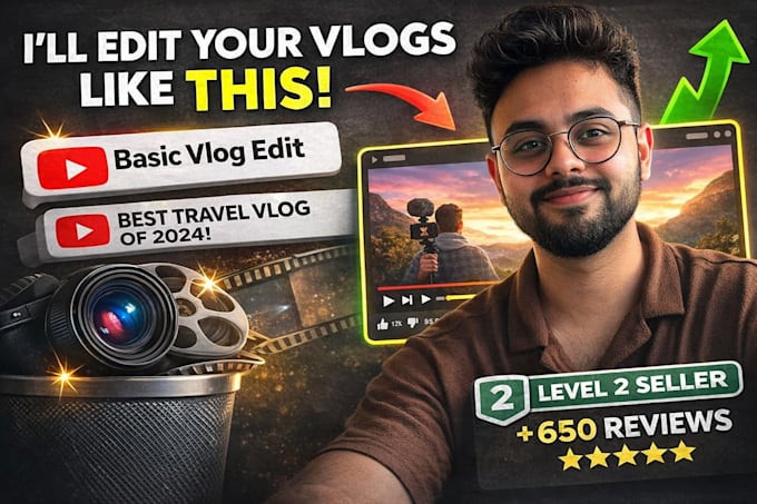 be your professional youtube vlog and daily vlog editor