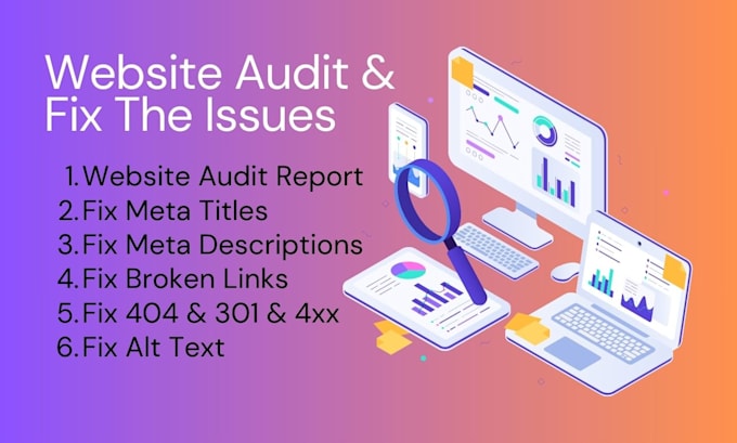 do complete manual website audit and fix on page SEO issues