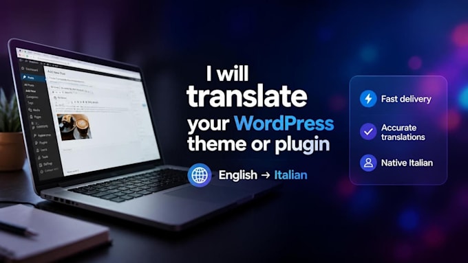 translate your wordpress theme or plugin from english to italian
