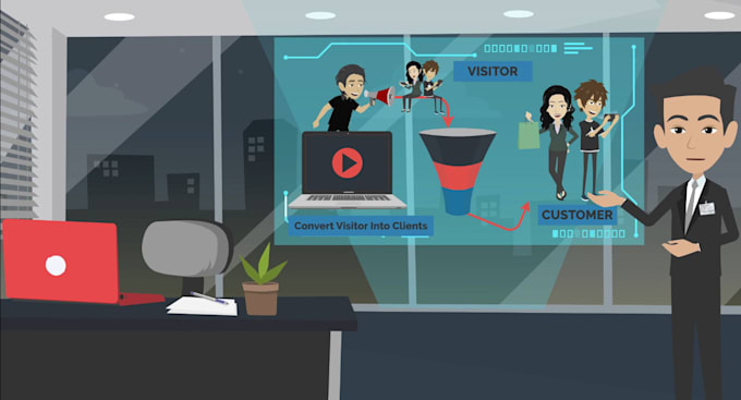 create 2d animated explainer or sales or crypto videos