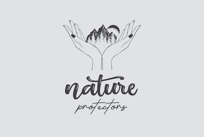 do unique hand drawn logo design for you