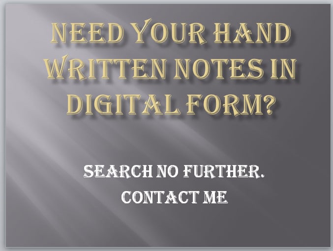 Type Your Hand Written Notes Into Pdf And Microsoft Word By Danibwrites
