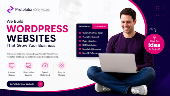 create wordpress website design and development