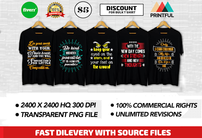 make custom typography, vector tshirt and merchandise design