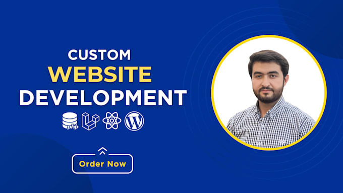 build custom website development as full stack developer in laravel and react