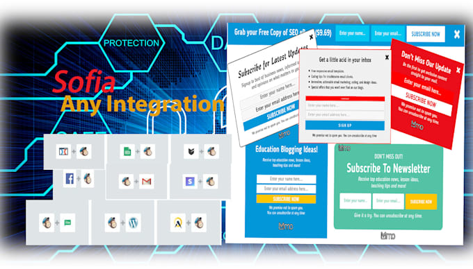 create a mailchimp aweber optin form and integrate