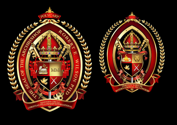 create a magnificent seal logo,badge,institution,coat of arm