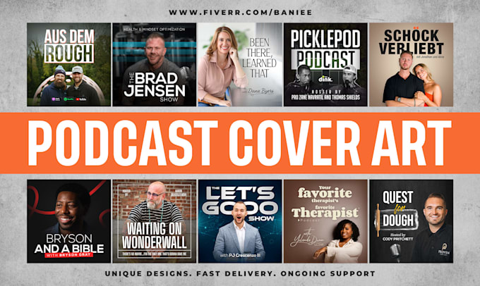 design professional podcast cover art for apple and spotify