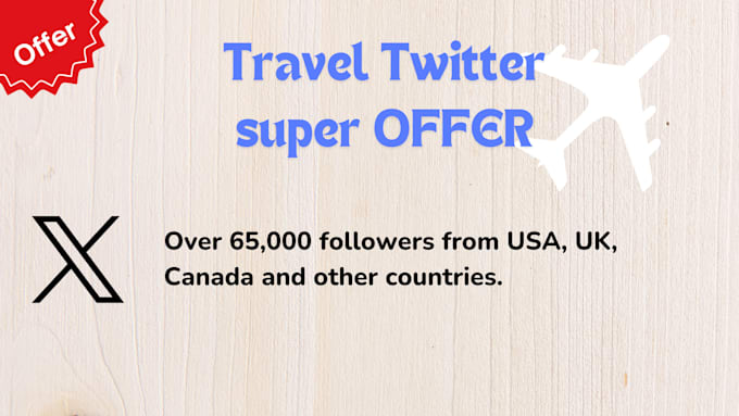 tweet your post 2 times to 63k travel followers