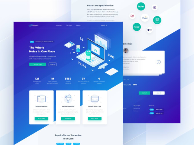 Landing page ui design by Dhaval170 | Fiverr