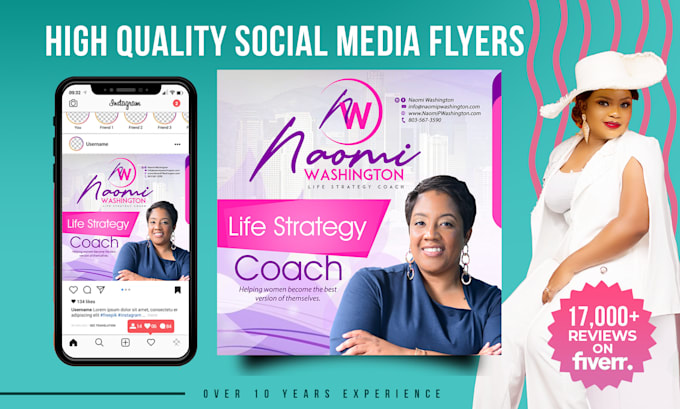 do social media ad design, instagram post or fb flyer
